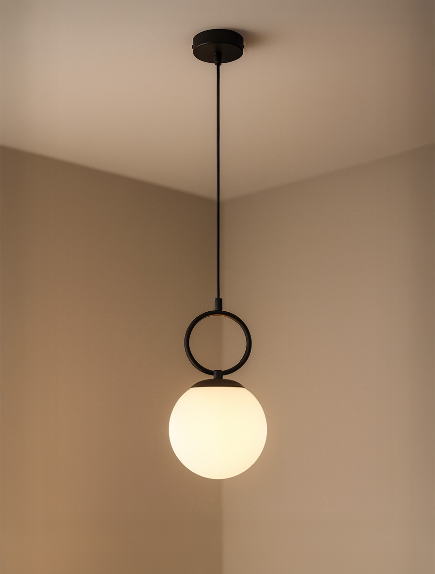 Подвесной светильник SITRO 1xE14, чёрный + белый, ALFA