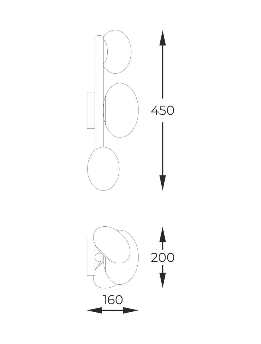 Настенный светильник OMI 1179, 3xG9, золото + белый, ZUMALINE