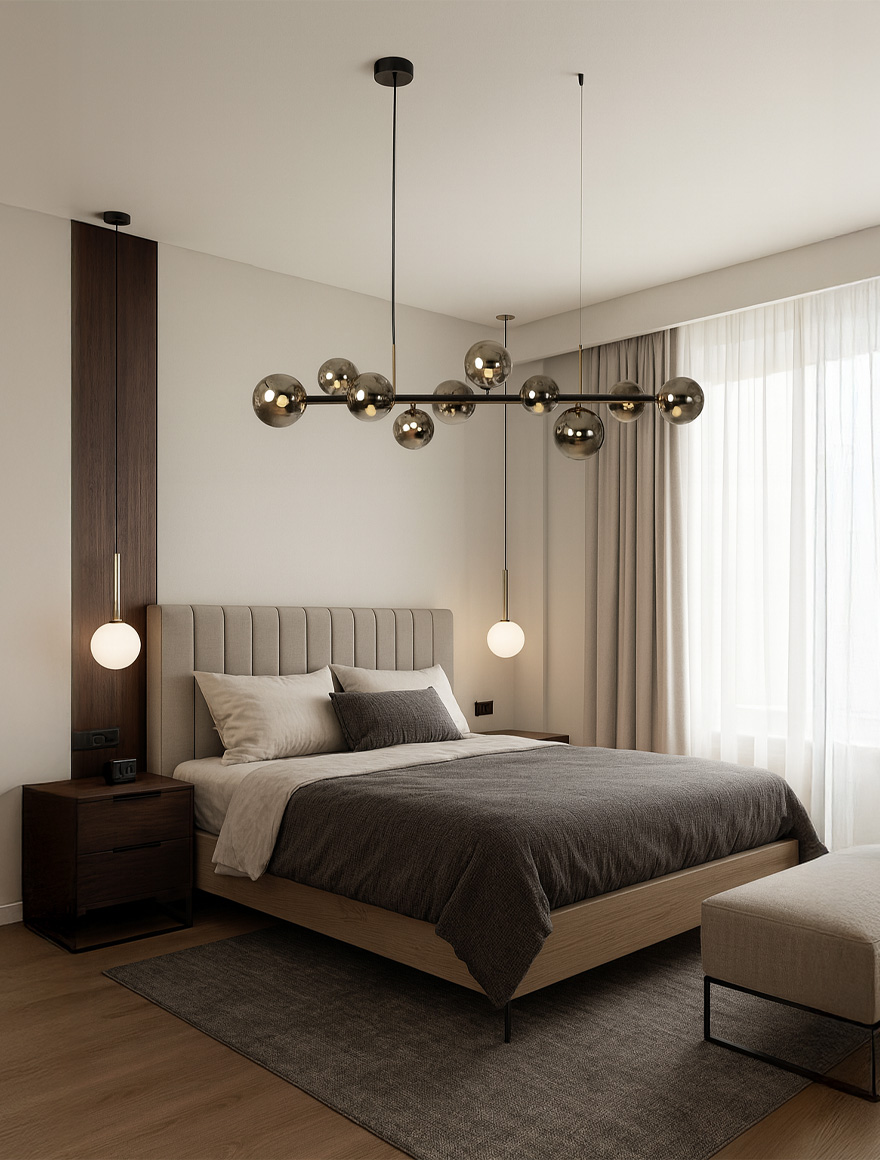 Lustră 1214 SERENITY 10xG9 negru+aur ZUMALINE