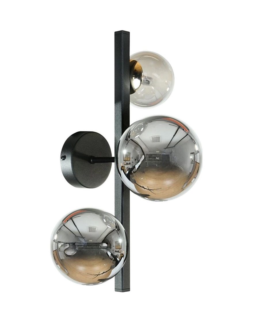 Настенный светильник SERENITY 1216, 3xG9, чёрный + золото, ZUMALINE