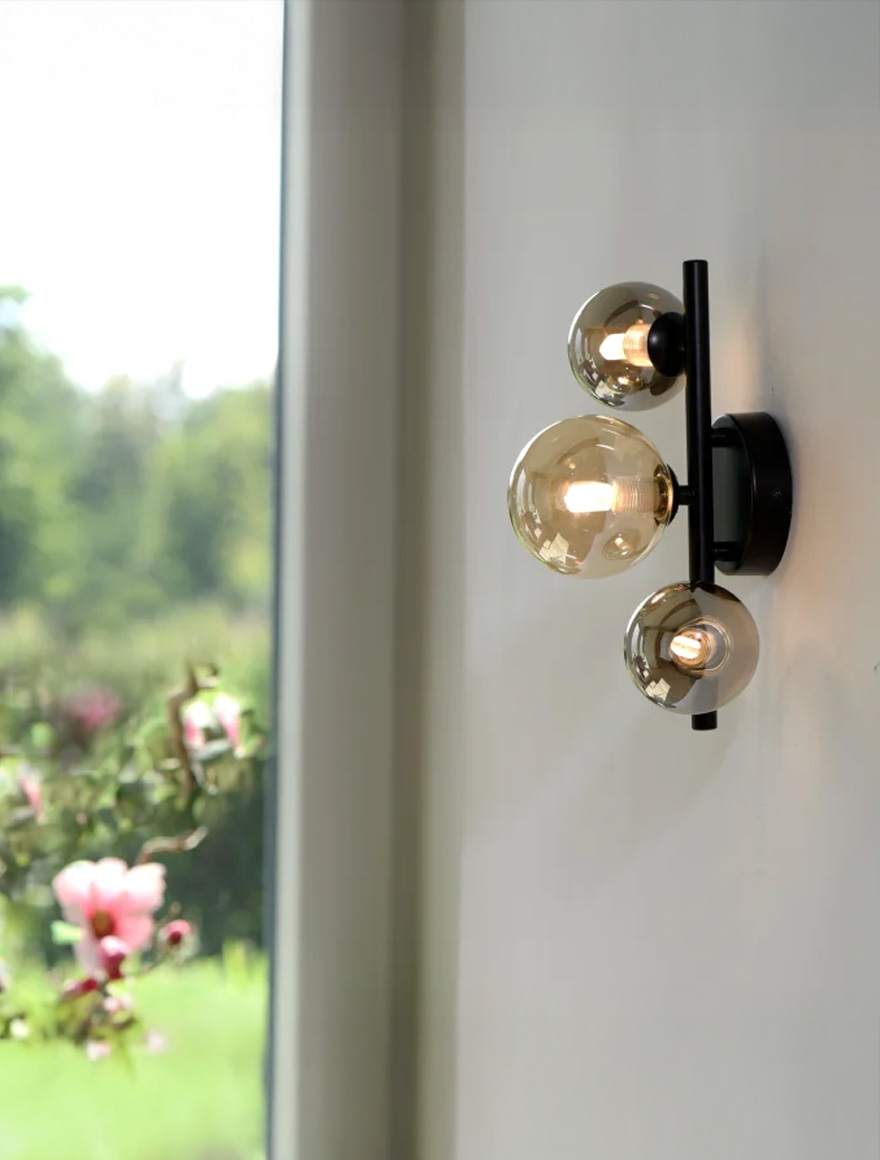 Настенный светильник SERENITY 1216, 3xG9, чёрный + золото, ZUMALINE