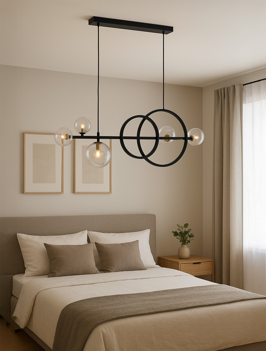 Люстра MD2448-7B-3BGD TAREMI 5xG9+LED 15W 3000-6000K черный+золотой ZUMALINE