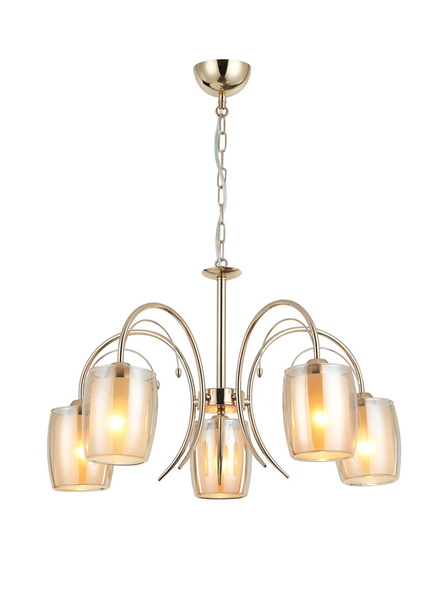 Люстра MENORA 5XE27 D600 золото LUCEA