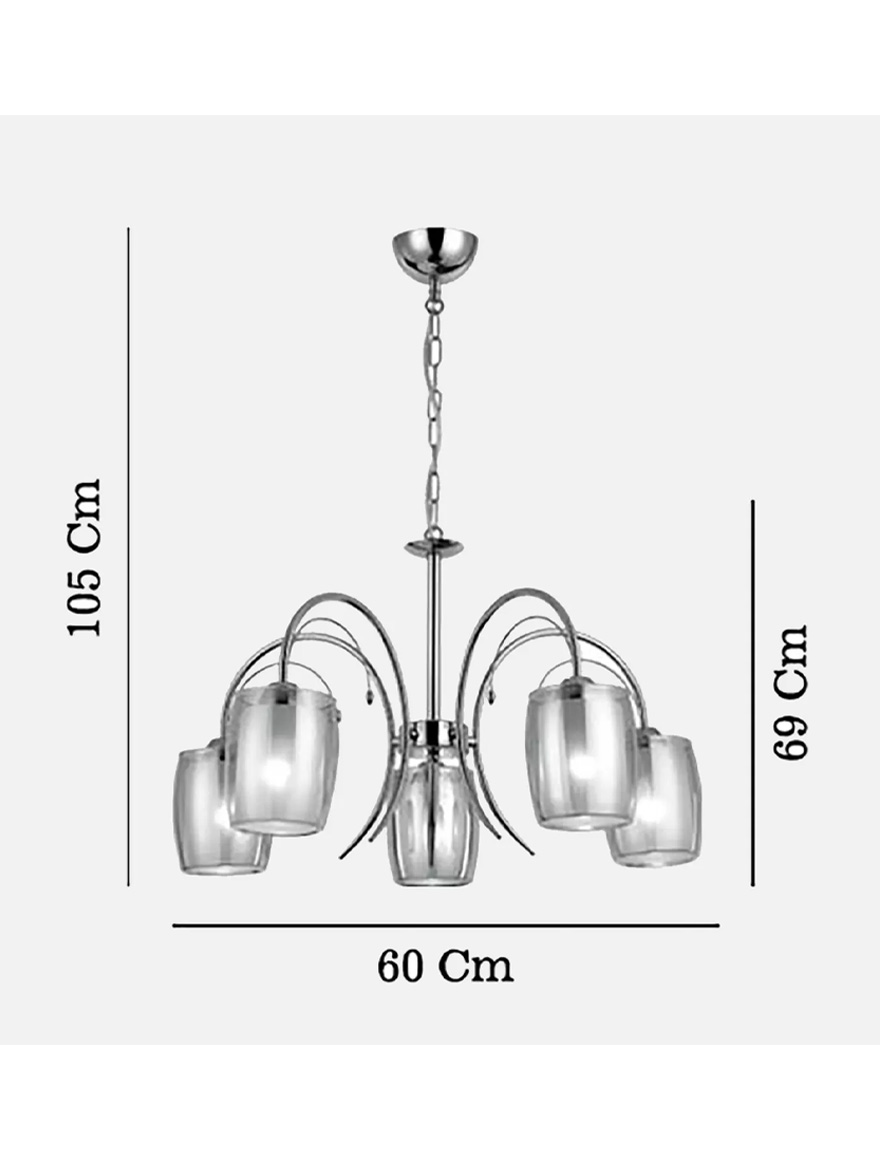Люстра MENORA 5XE27 D600 золото LUCEA