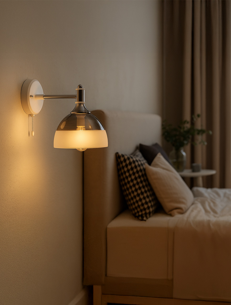 Настенный светильник 1xE27, белый + золото, S11409-1, Luminaled