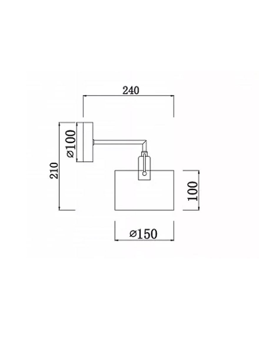 Настенный светильник 1xE27, фуме, S11419-1, Luminaled