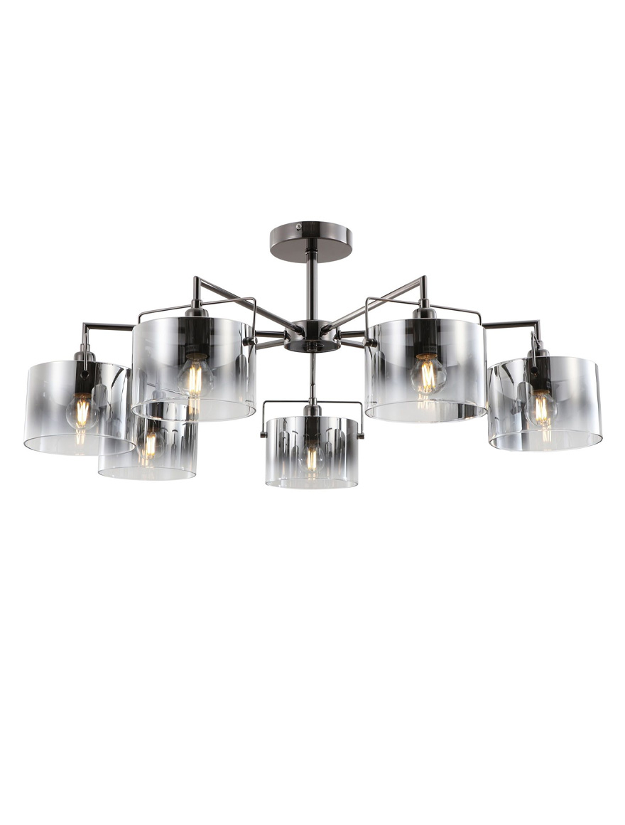 Люстра 8*E27 дымчатый S11419-8 с подсветкой