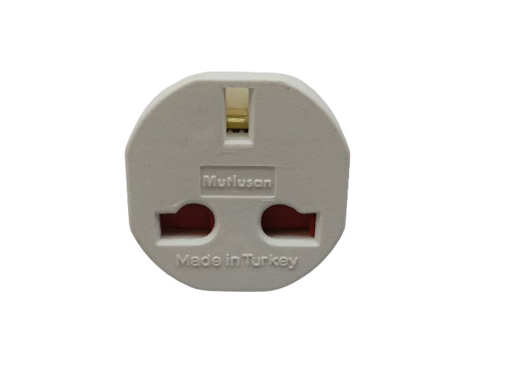 Адаптер розетки английского стандарта, 10 A, белый, 50 шт./коробка, Mutlusan