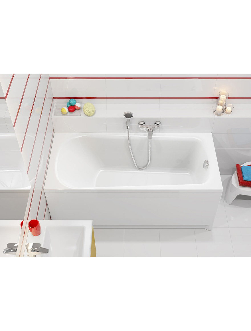 81176 Cadă dreptunghiulară Nao acril 1600x700 + set piciorușe Cersanit