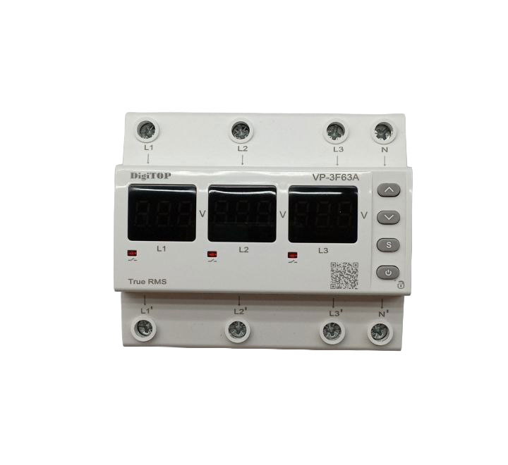 Реле регулирования напряжения с цифровым дисплеем 63-80A 50-400V Digitop