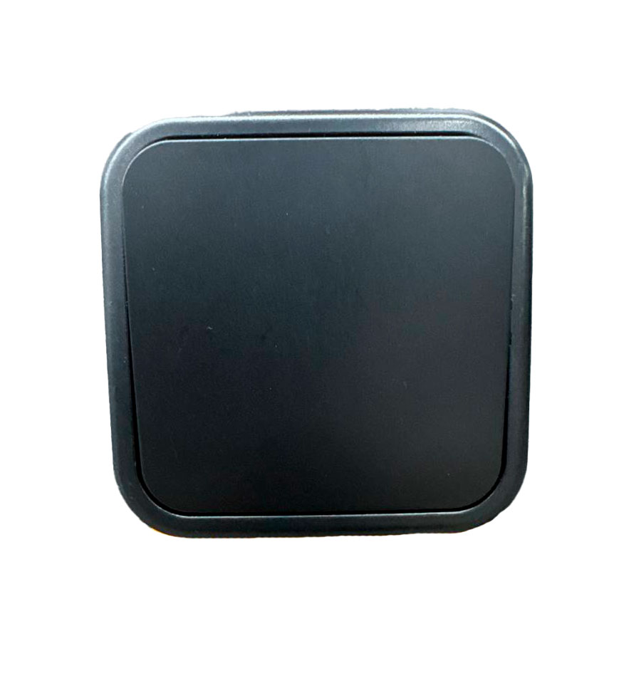 Выключатель накладной 1-клавишный, чёрный, ARIA ARVIA