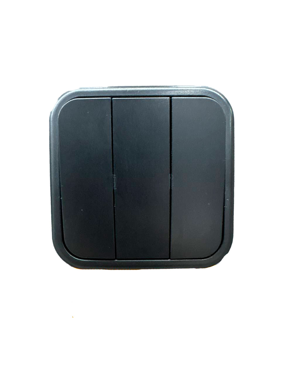 Выключатель накладной 3-клавишный, чёрный, ARIA ARVIA