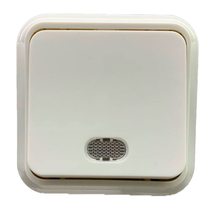 Обычный выключатель 1P+LED 10A белый SELENA 1000kW