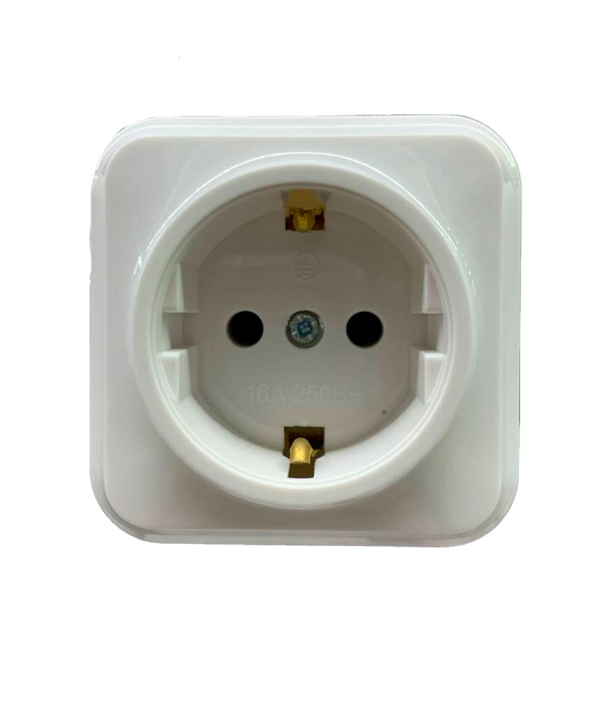 Обычная розетка 2P+E 16A белого цвета, SELENA 1000 кВт