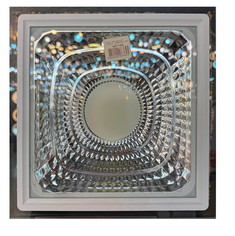 Встраиваемый квадратный LED-светильник COBGPS25 25W, Ø240 мм, 4000K, LuminaLED