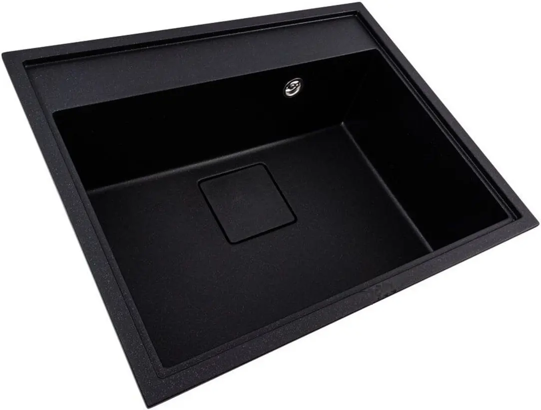 Chiuvetă ELEFANT din piatră artificială SHERLIT 6050 negru metalic