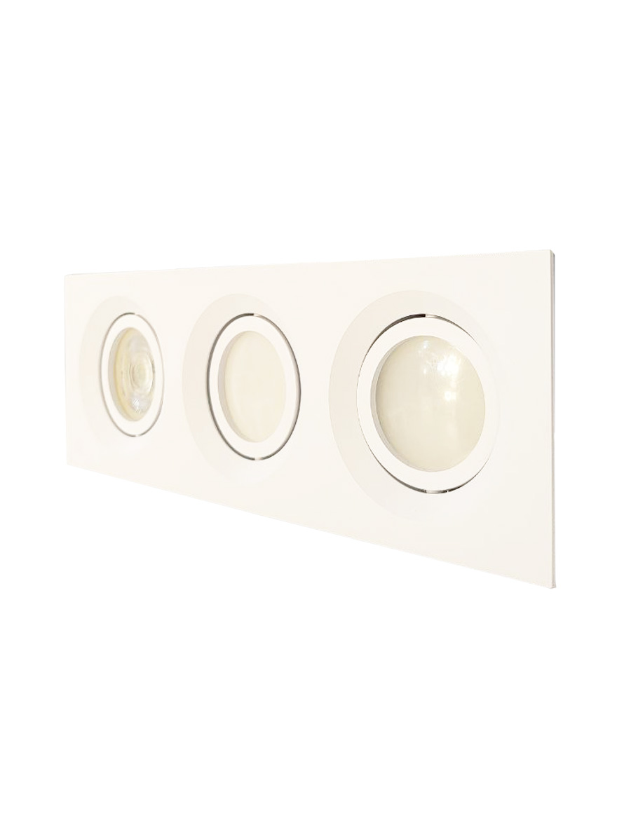 Spot încorporat 3xMR16 265*95*30 alb Luminaled