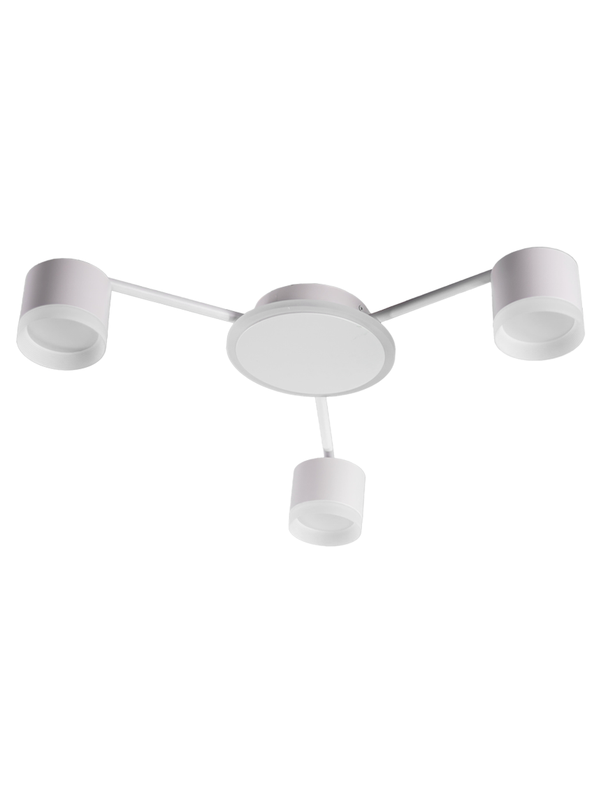 Lustră 3*GX53+LED 9W 4000K ală LUMINALED