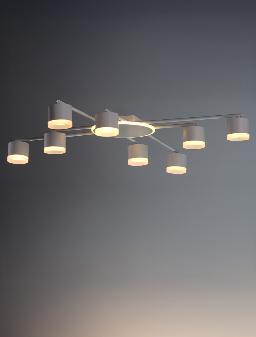 Lustră 8*GX53+LED 12W 4000K albă LUMINALED