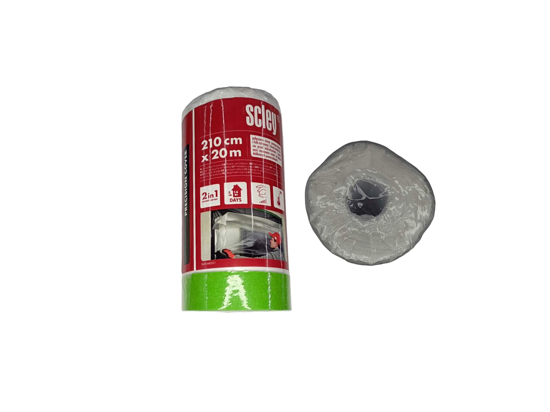 Folie de protecție cu bandă adezivă, 210cm x 20m, seria-68 Scley