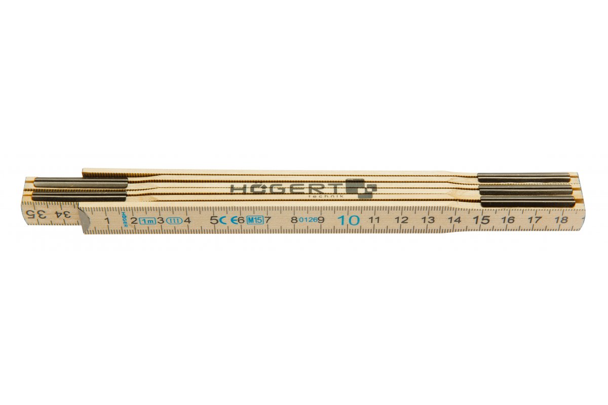 Metru pliant din lemn 1m/16mm HOGERT