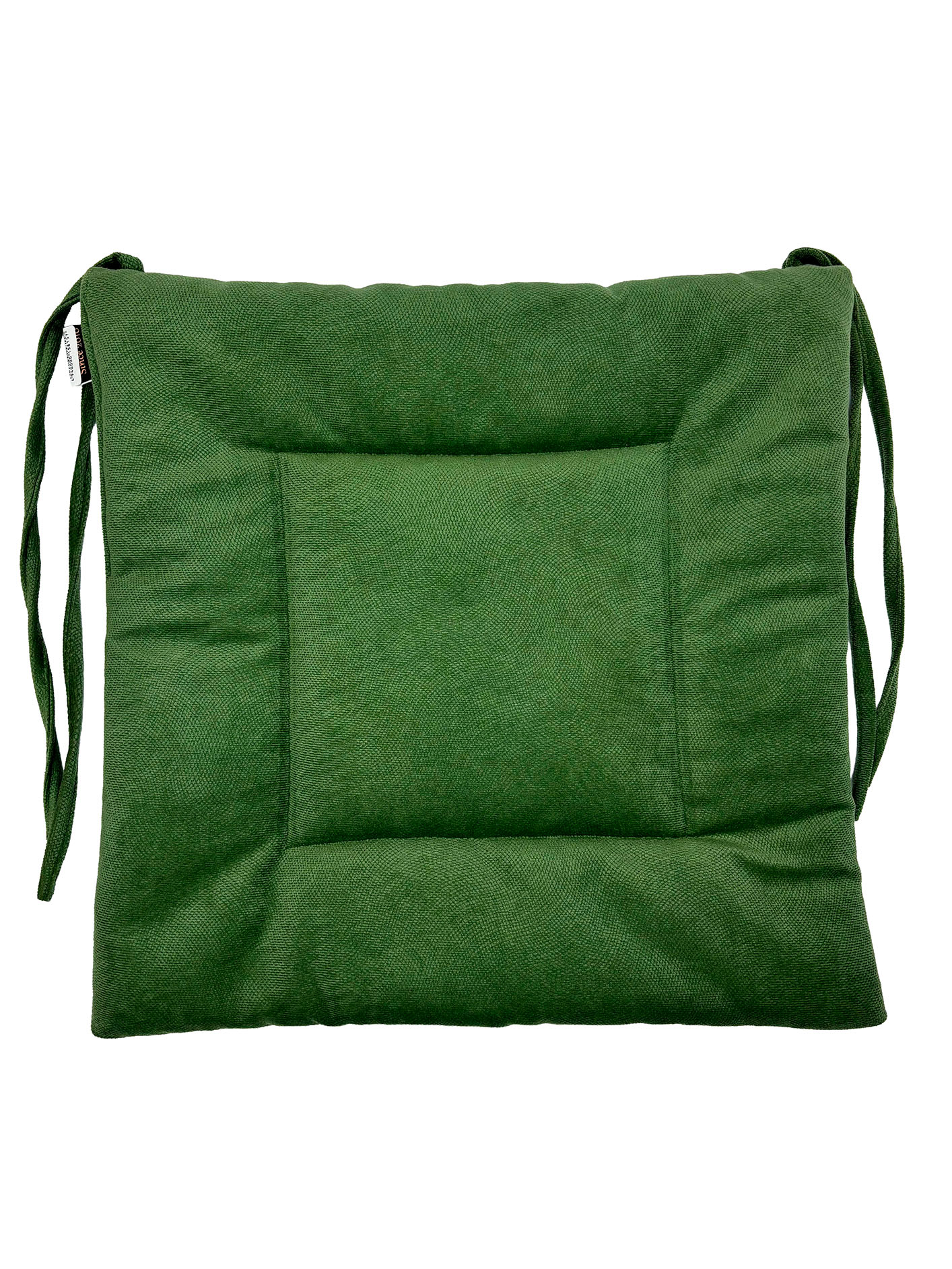 Подушка для стула 40*40 см с кружевом, зеленая, 27