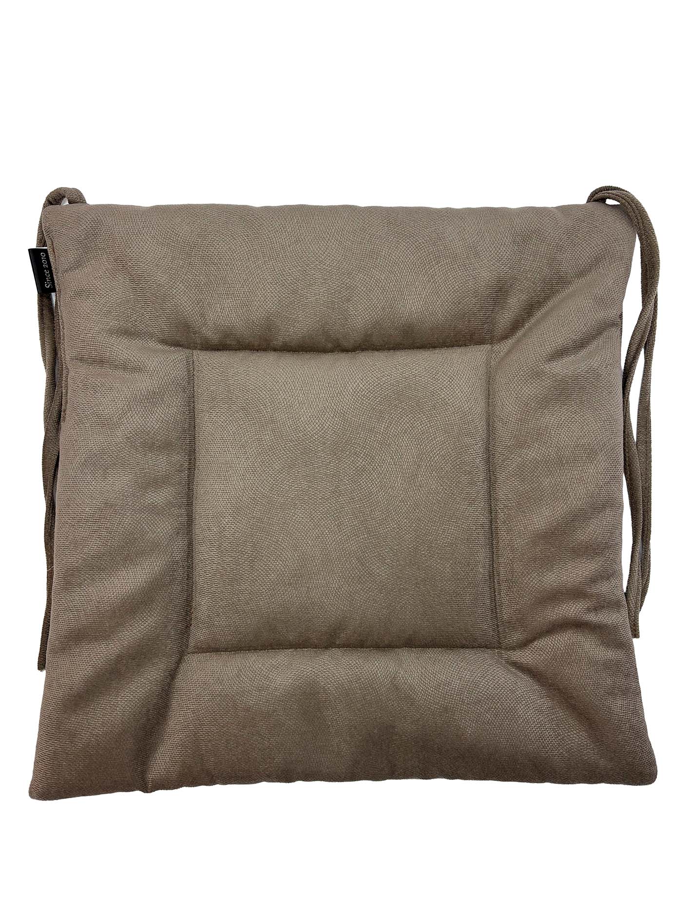 Подушка для стула 40*40 см с кружевом, кремового цвета, 04