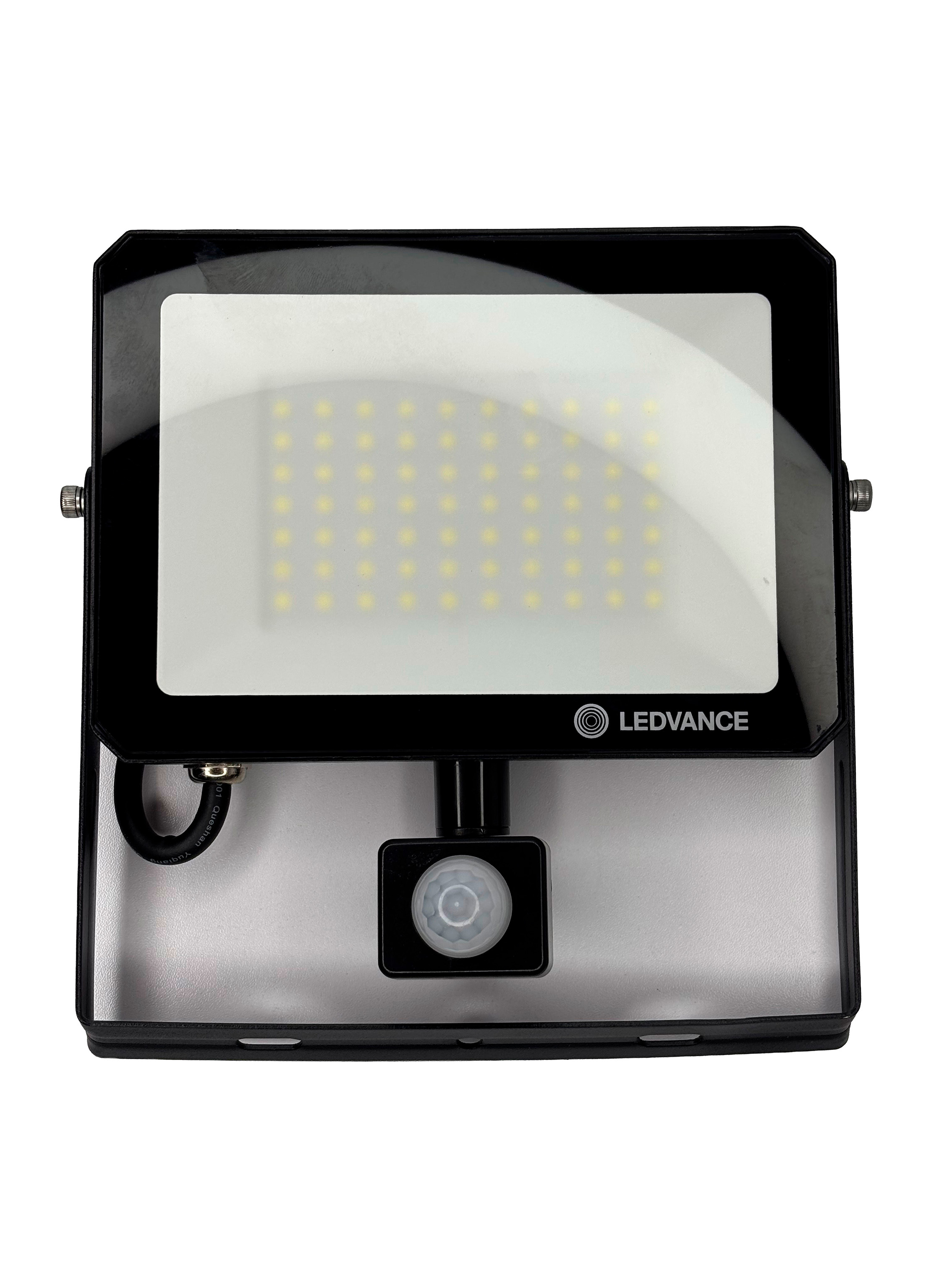 Светодиодный прожектор с датчиком движения, 50 Вт, 6500K, IP65, черный, Ledvance