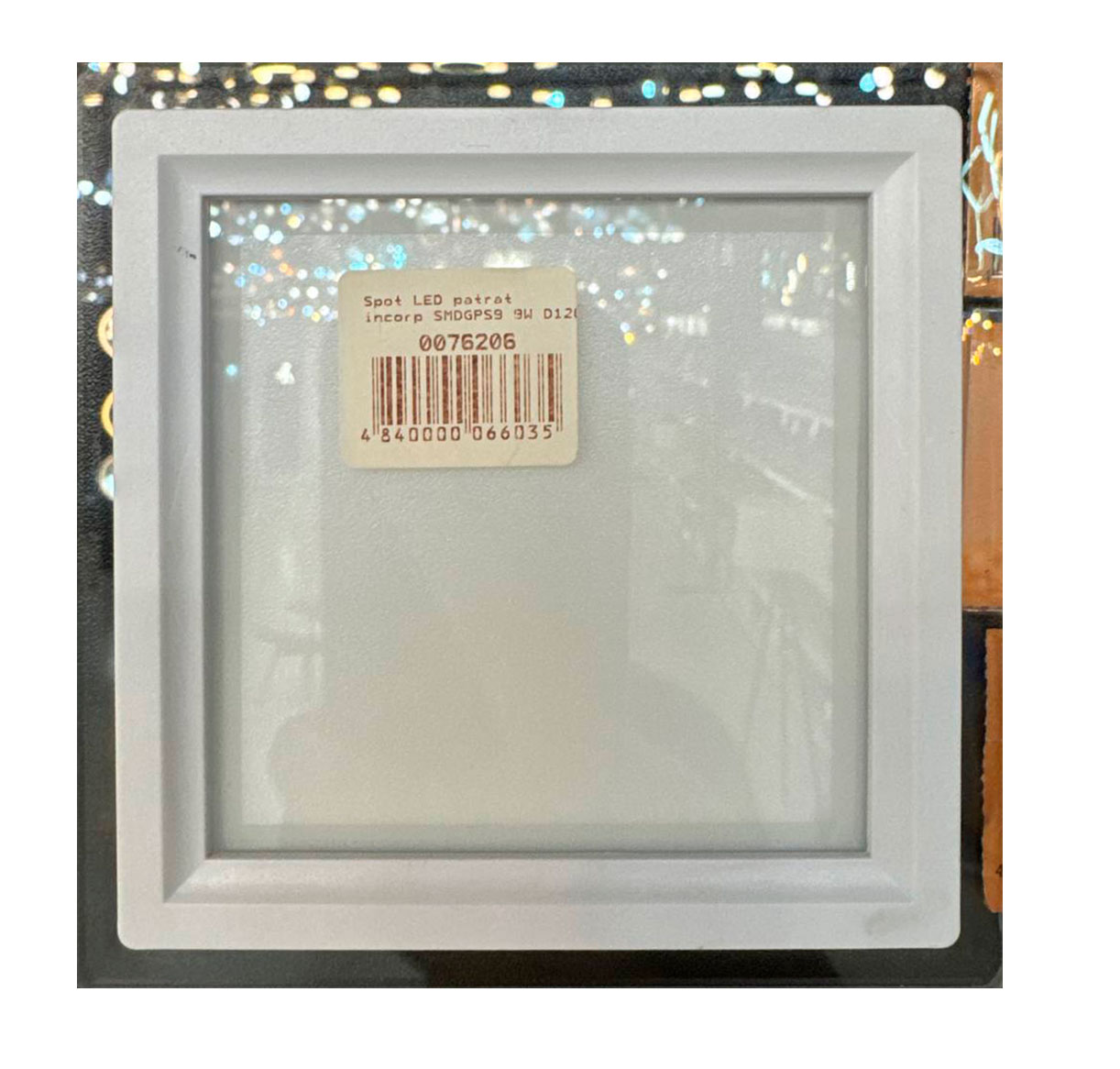 страиваемый квадратный LED-светильник SMDGPS9 9W, Ø120 мм, 4000K, LuminaLED