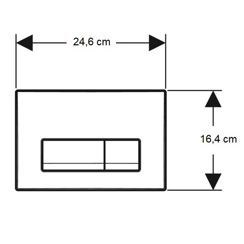 Clapeta Delta 50 square dual Black Matt