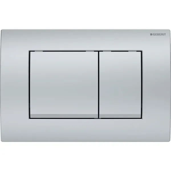 Клавиша смыва Delta 20 квадратная двойная Хром Матовый