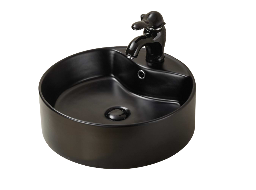 Умывальник K003 Black 465*465*155