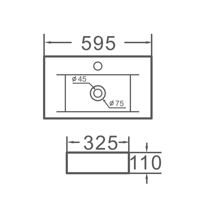 Умывальник K153 White 445*295*100