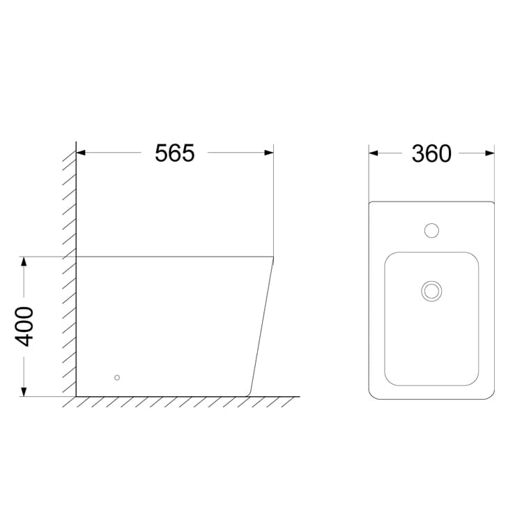 Bideu pe podea G-5370 White 560*350*410