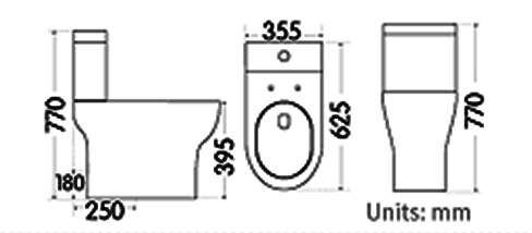 WC+Rezervor B-2315A White 650*340*790