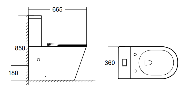 WC+Rezervor B-2388A-1 White 665*360*860