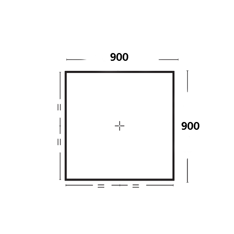 Душевой поддон S9090 Black 900*900*25