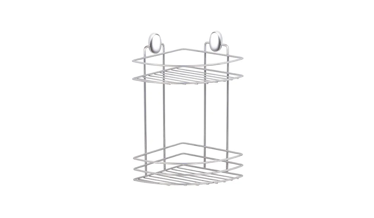 TRIANGLE CORNER ORGANIZER 18cm CHROME/DKB-716(12)