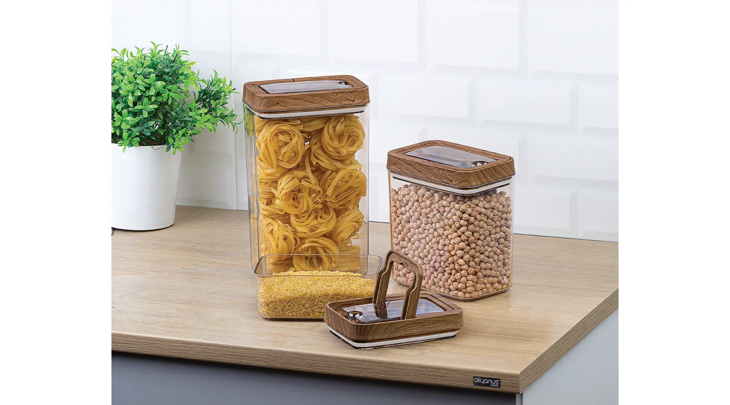 Vacuum Rectangle Storage Jar N.2 (2.1l) OKY-247 (24)