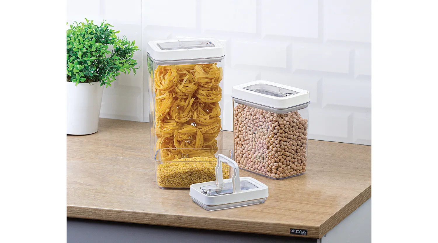 Vacuum Rectangle Storage Jar N.3 (3.1l) OKY-248 (24)