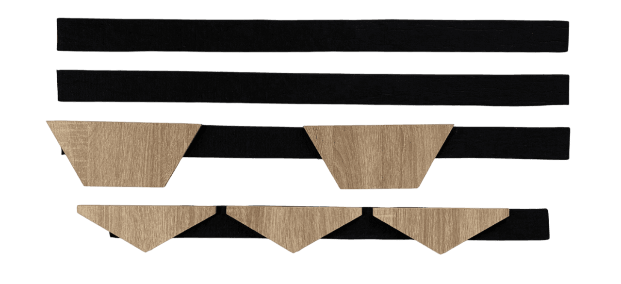 Profil de start/finish hexagon la panou decorativ MDF/Sonoma Oak