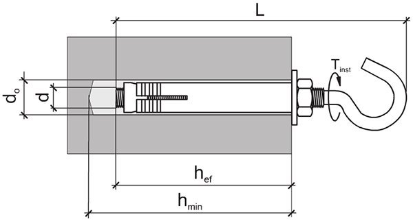 Ancora 10*115 cu carlig semirotund 025003