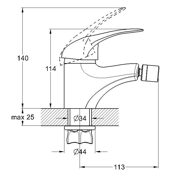 Смеситель ZEGOR для биде NHK2