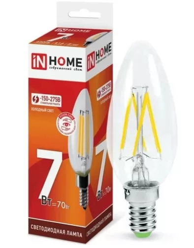Bec LED C37 7W E14 6.5K  LH/47 29665 Filament
