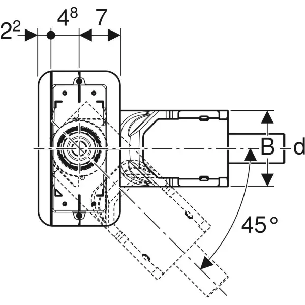 Монтажный комплект для душевых каналов Clean Line d40 h65