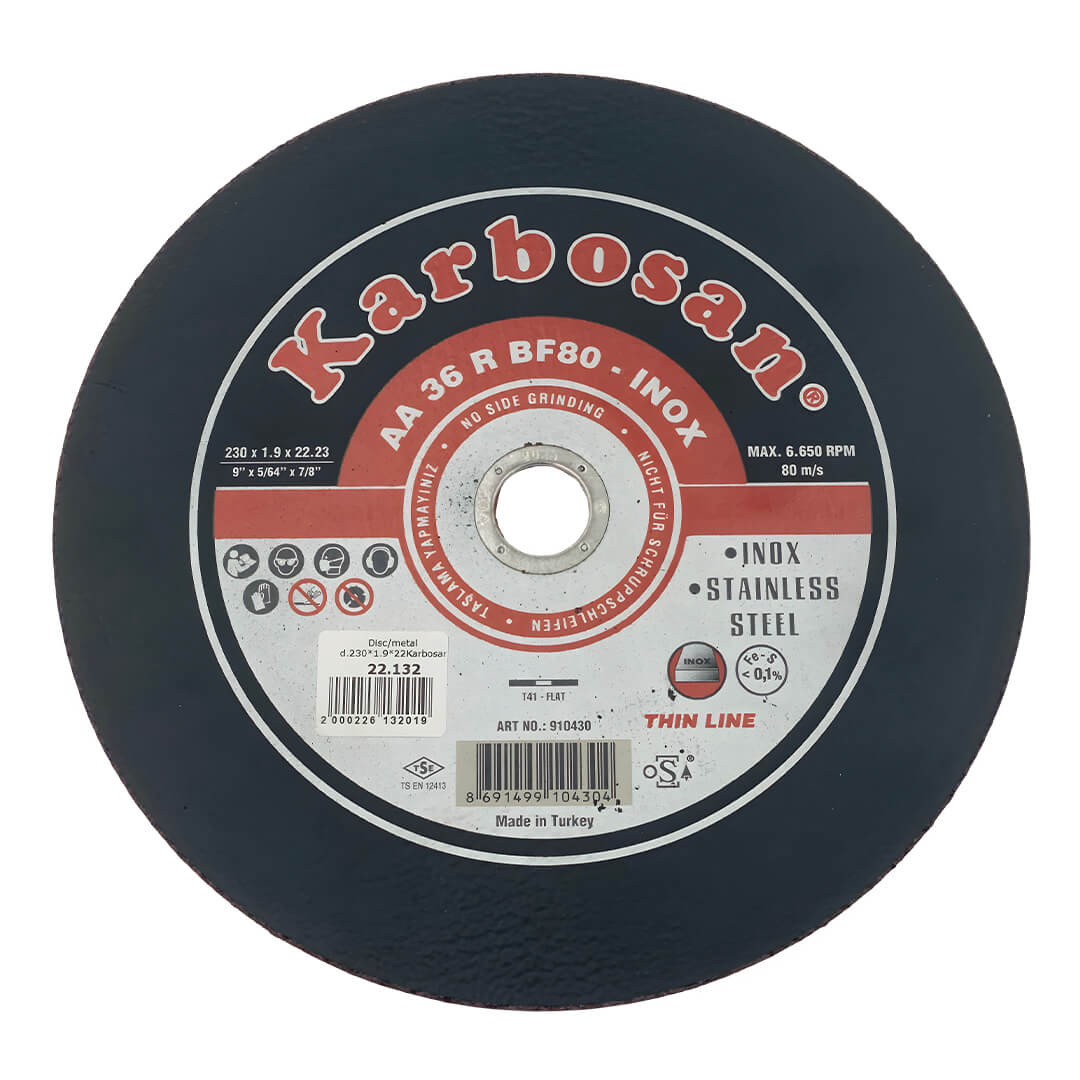 Disc 230*1.9*22 Karbosan/25/100 (910430)