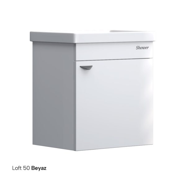 Oglinda p/u mobilier de baie LOFT WHITE 50cm