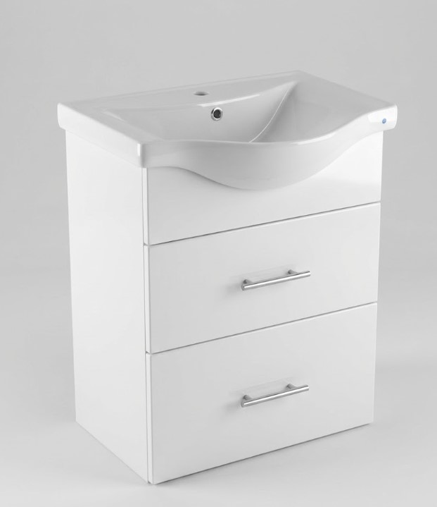 Тумба с раковиной BLANK белая 65 см
