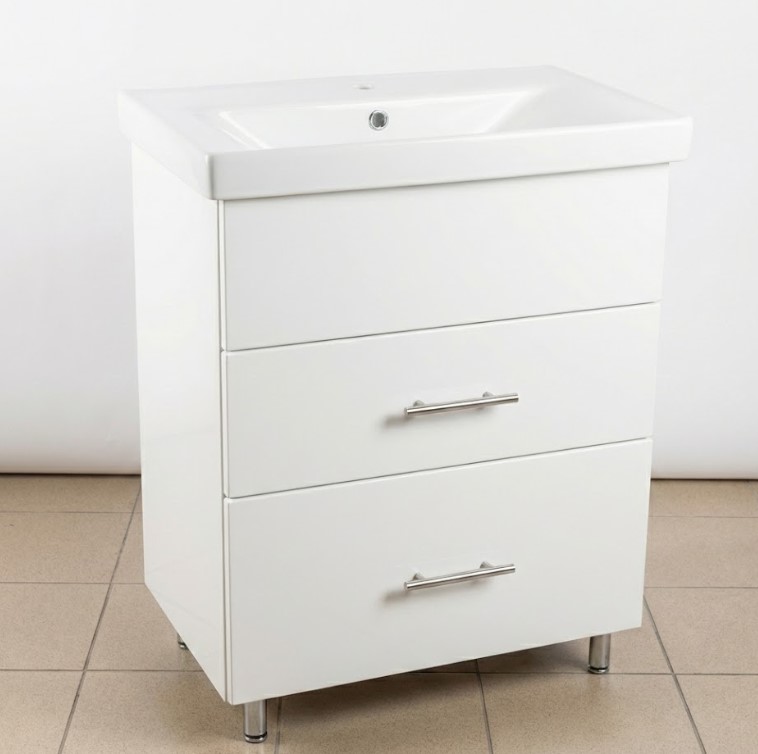 Тумба с раковиной BLANK белая 70 см