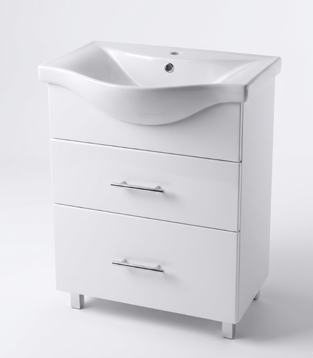 Тумба с раковиной BLANK белая 75 см